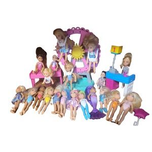 Mixed lot Chelsea Kelly Barbie Little sister dolls Ferris Wheel Park fun!
